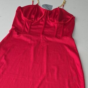 Rebel Sugar Spaghetti Straps Red Bodycon Dress
